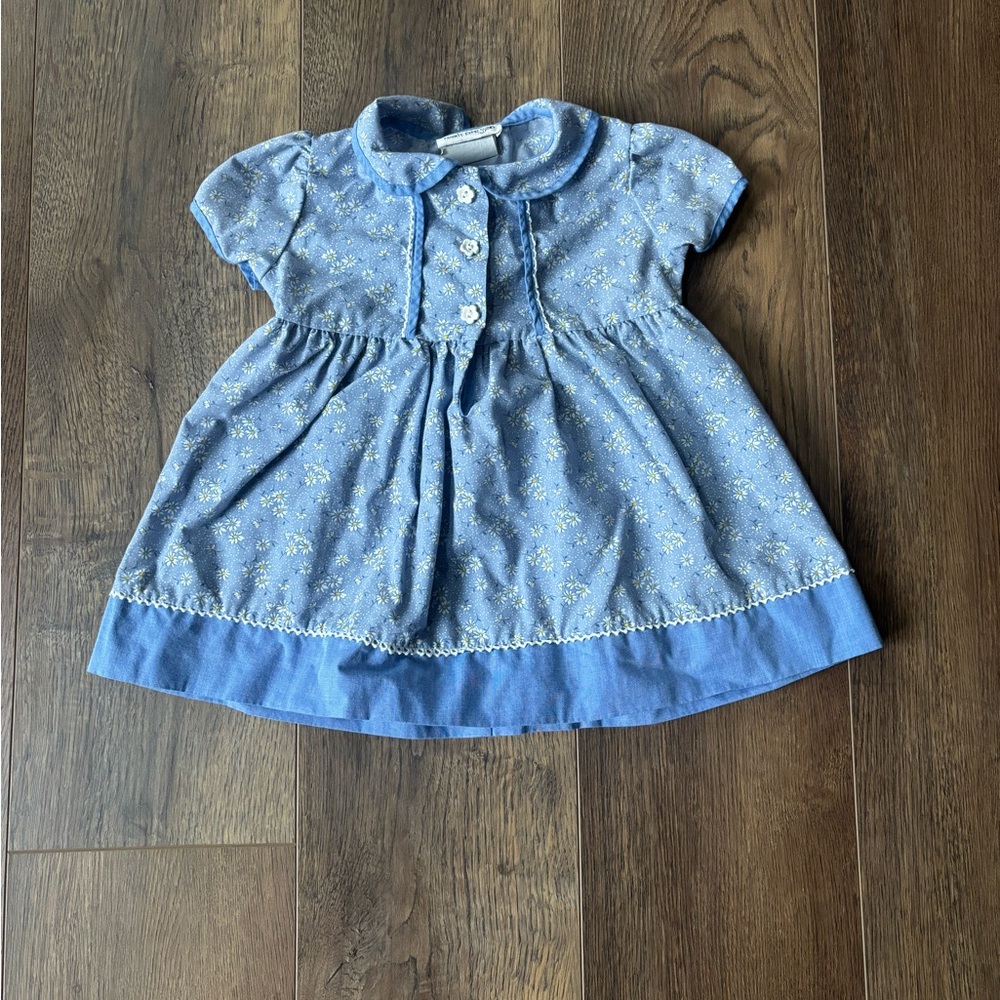 Blue Floral Baby Dress
